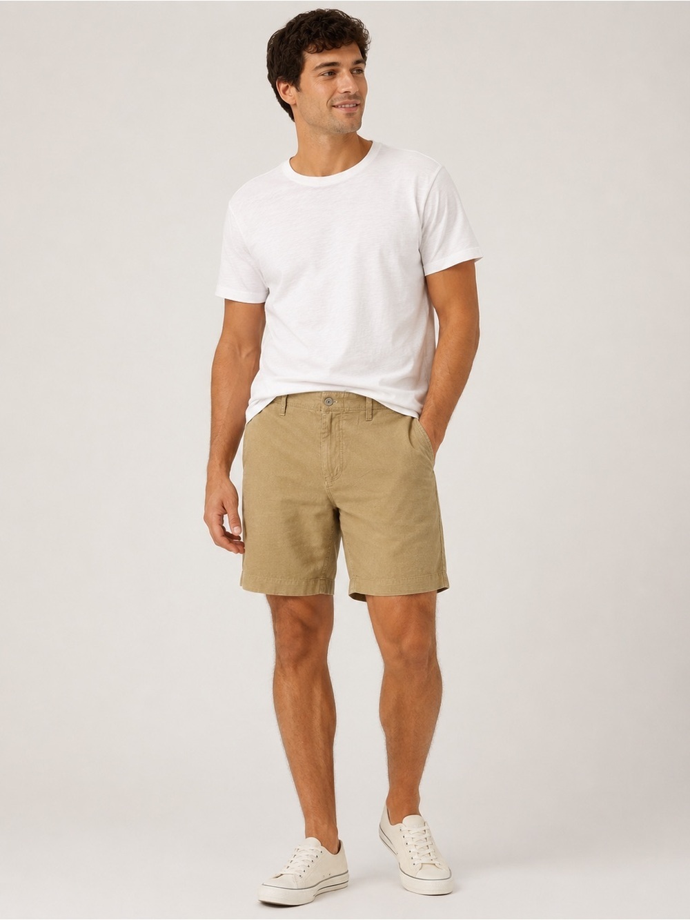 GAP Men's Linen Cotton‎ Blend Shorts Granola Khaki Lightweight Size 38 Casual